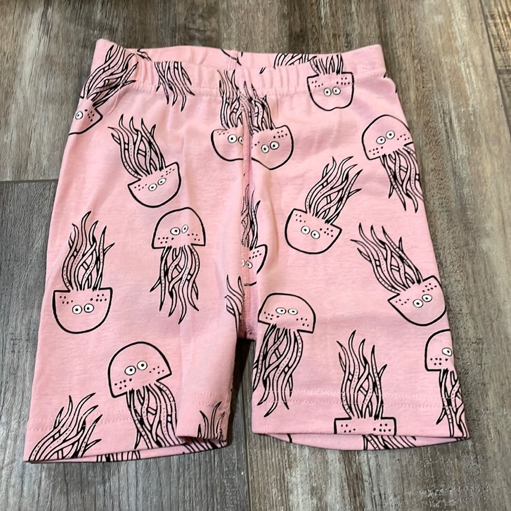 Hanna Andersson Pink Squid Print Organic Cotton Pajama Shorts
